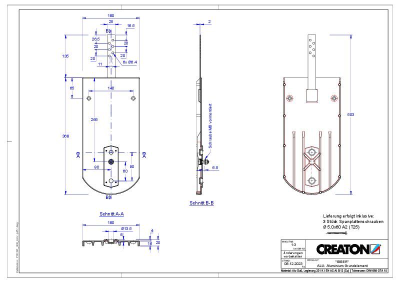 CAD файл черепиці KLASSIK напівкругла форма RUND-GRUNDALU