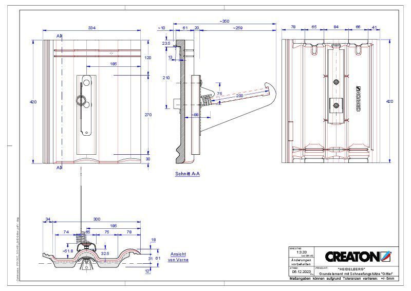 CAD файл черепиці HEIDELBERG осн. дах. Gitter