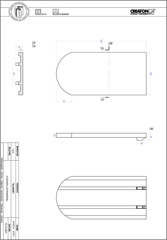 CAD файл черепиці KLASSIK напівкругла форма RUND-FLUEFTZ