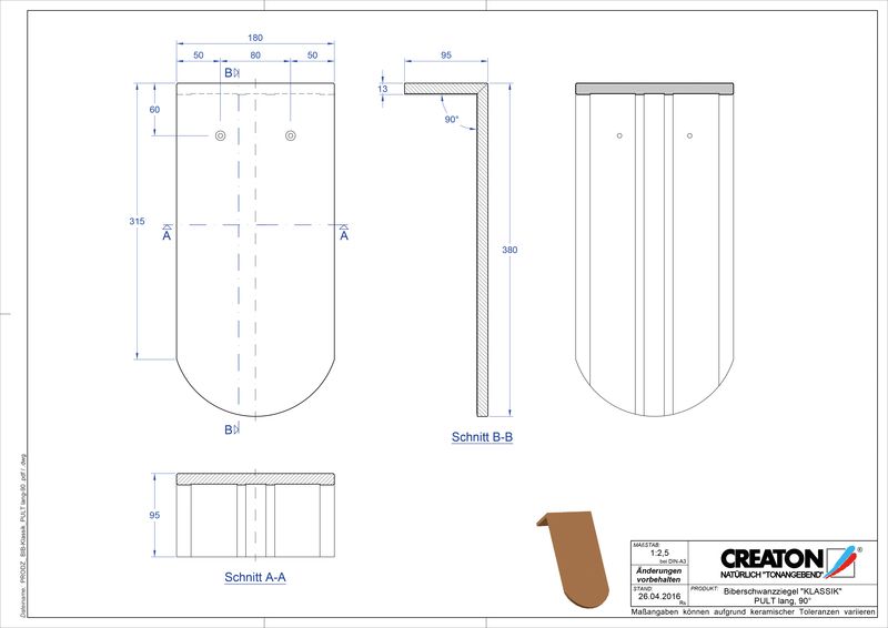 CAD файл черепиці KLASSIK напівкругла форма RUND-PULT-lang