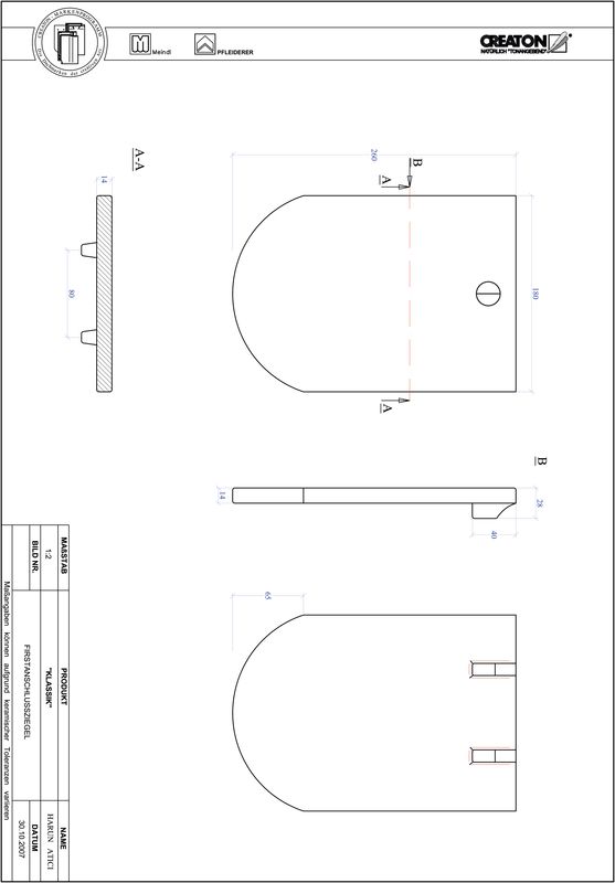 CAD файл черепиці KLASSIK напівкругла форма RUND-FAZ
