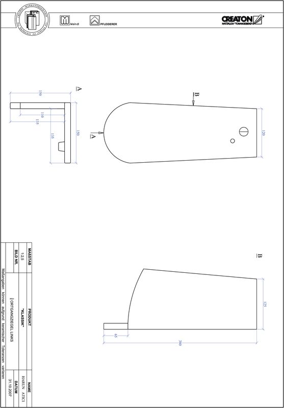 CAD файл черепиці KLASSIK напівкругла форма RUND-OGL-3-4