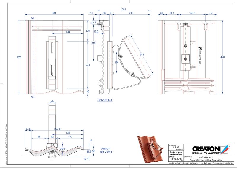 CAD файл черепиці GÖTEBORG осн. дах. Laufrost