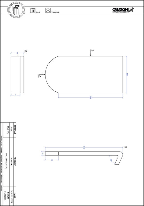 CAD файл черепиці KLASSIK напівкругла форма RUND-PULT-lang1