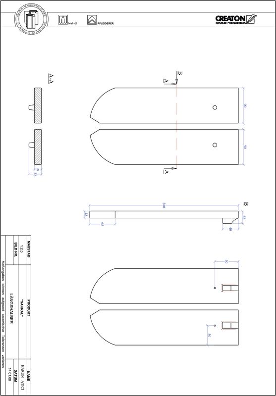 CAD файл черепиці SAKRAL напівкругла форма RUND-LH