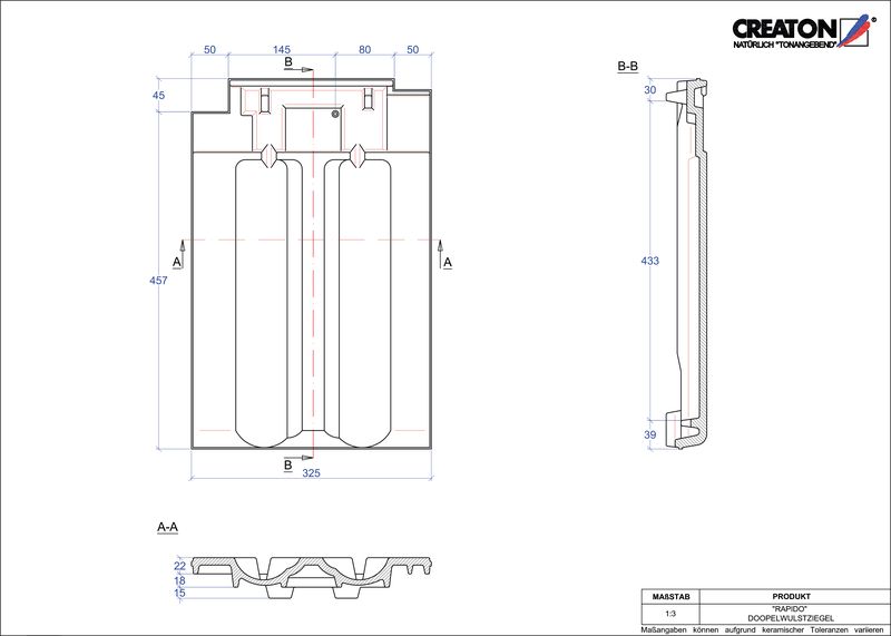 CAD файл черепиці RAPIDO двохвильова черепиця DWZ