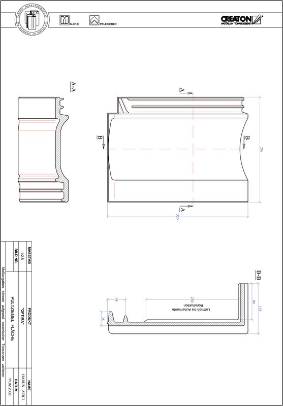CAD файл черепиці TERRA OPTIMA покрівельна черепиця для односхилого даху PULTFLA