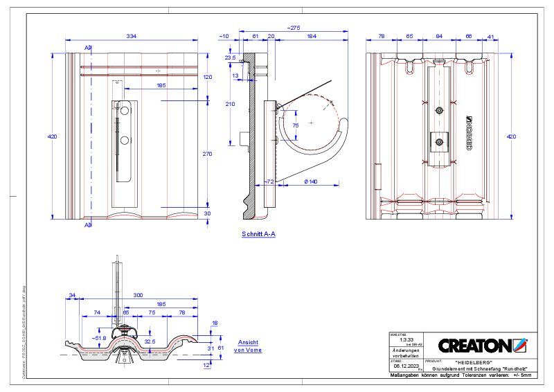 CAD файл черепиці HEIDELBERG осн. дах. Rundholz