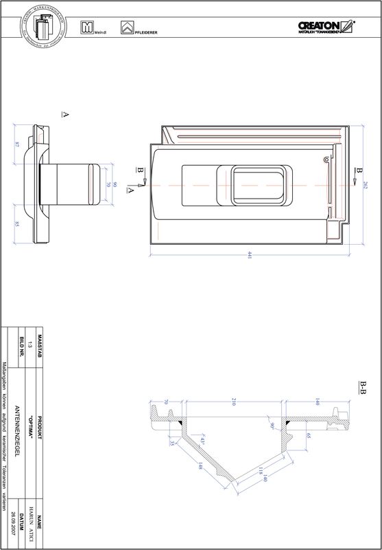 CAD файл черепиці TERRA OPTIMA антенна черепиця ANTENNE