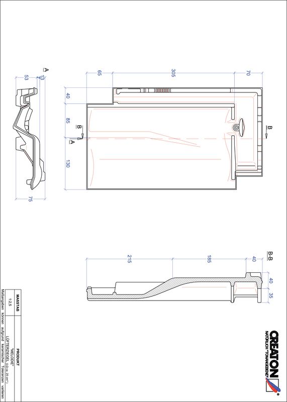 CAD файл черепиці MELODIE вентиляційна черепиця LUEFTZ