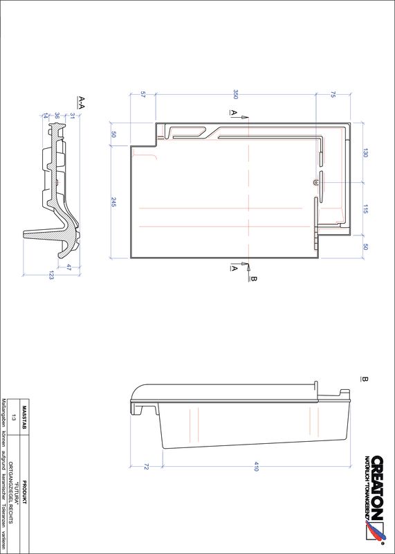 CAD файл черепиці FUTURA черепиця бічна права OGR