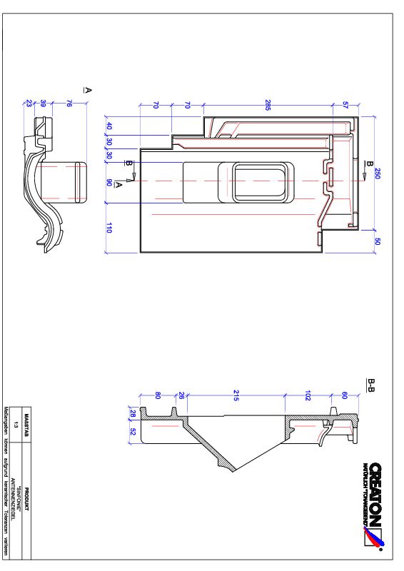 CAD файл черепиці SINFONIE антенна черепиця ANTENNE
