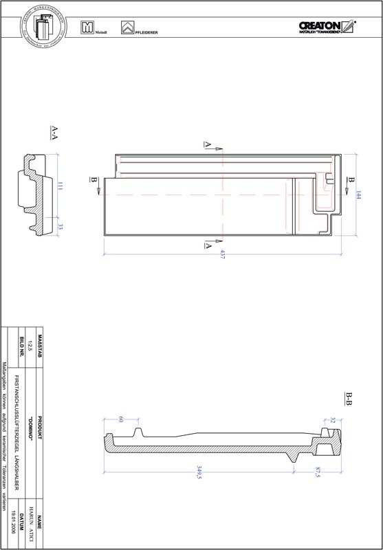 CAD файл черепиці DOMINO половинчаста черепиця  гребенева вентиляційна FALLH