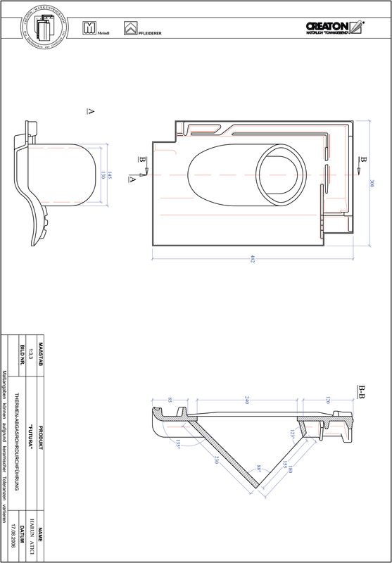 CAD файл черепиці FUTURA наскрізна черепиця для газових димоходів THERME