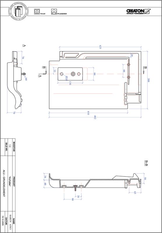 CAD файл черепиці FUTURA алюміній ґрунт. GRUNDALU