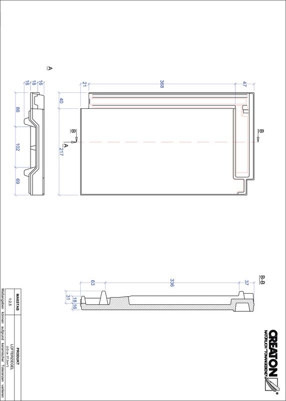 CAD файл черепиці DOMINO вентиляційна черепиця LUEFTZ