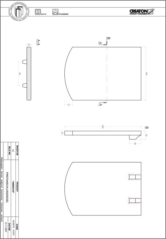 CAD файл черепиці AMBIENTE  сегментна форма SEG-FAZ