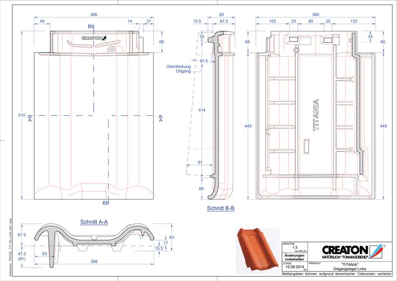 CAD файл черепиці TITANIA черепиця бічна ліва OGL