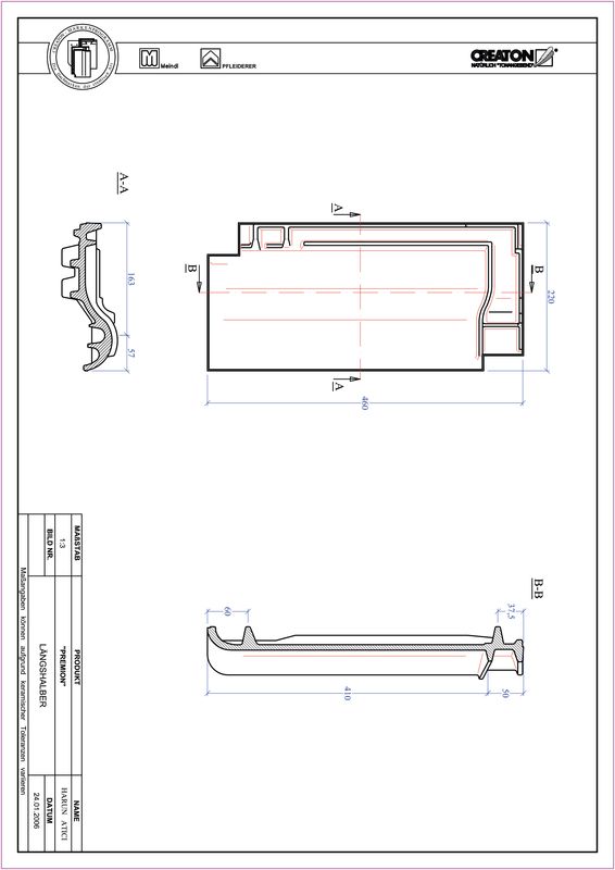 CAD файл черепиці PREMION половинчаста черепиця LH