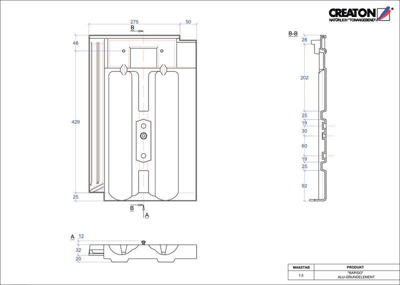 CAD файл черепиці RAPIDO алюміній ґрунт. GRUNDALU