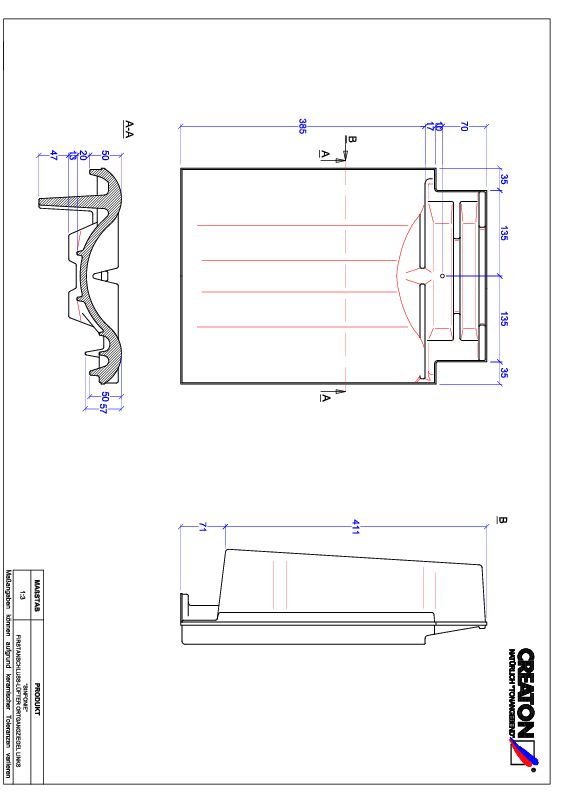 CAD файл черепиці SINFONIE черепиця  гребенева вентиляційна бічна ліва FALOGL