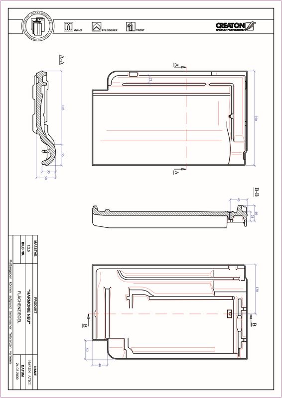 CAD файл черепиці HARMONIE покрівельна черепиця FLA