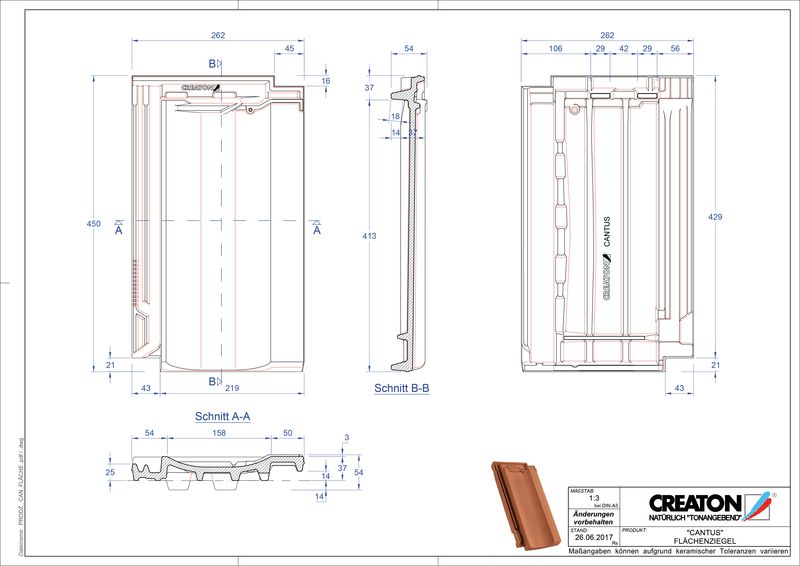 CAD файл черепиці CANTUS покрівельна черепиця FLA