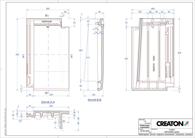CAD файл черепиці VISIO черепиця бічна права OGR