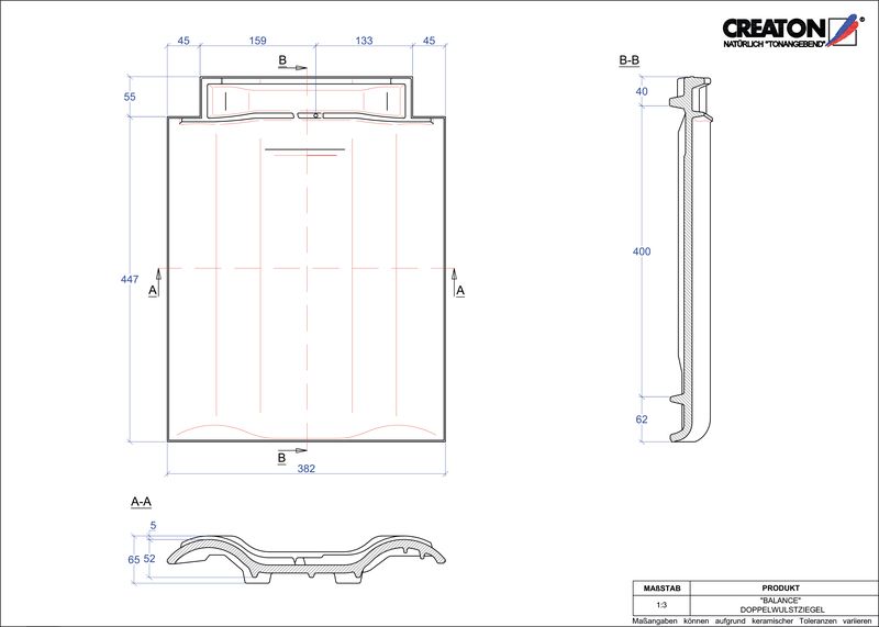 CAD файл черепиці BALANCE двохвильова черепиця DWZ