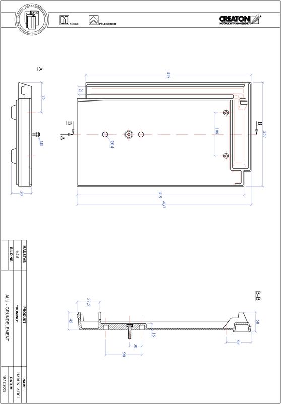 CAD файл черепиці DOMINO алюміній ґрунт. GRUNDALU
