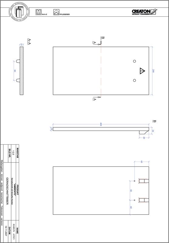 CAD файл черепиці AMBIENTE  пряма форма GER-SCHARFE-KANTE