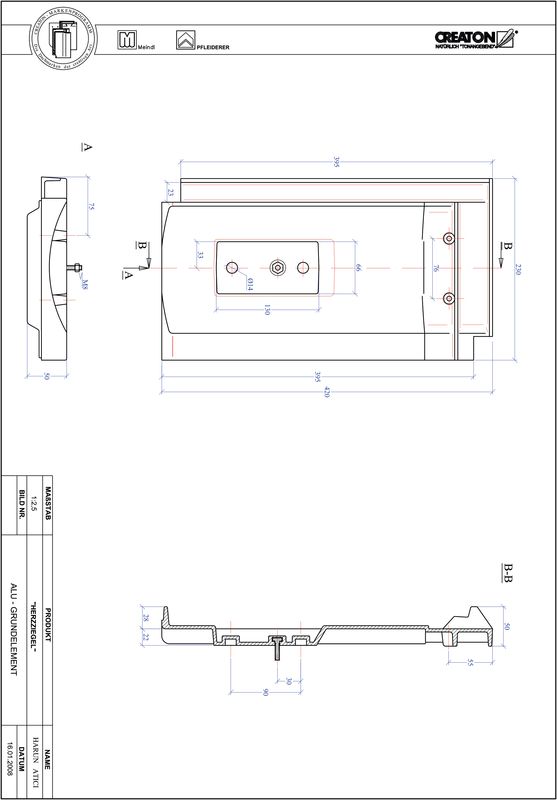 CAD файл черепиці HERZZIEGEL алюміній ґрунт. GRUNDALU