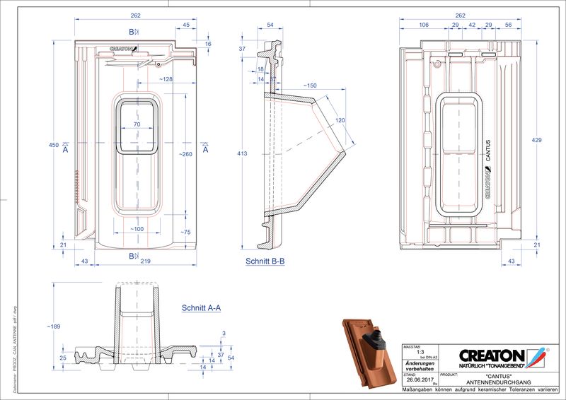 CAD файл черепиці CANTUS антенна черепиця ANTENNE