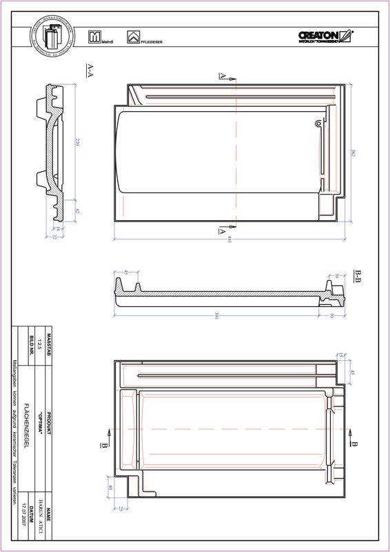 CAD файл черепиці TERRA OPTIMA покрівельна черепиця FLA