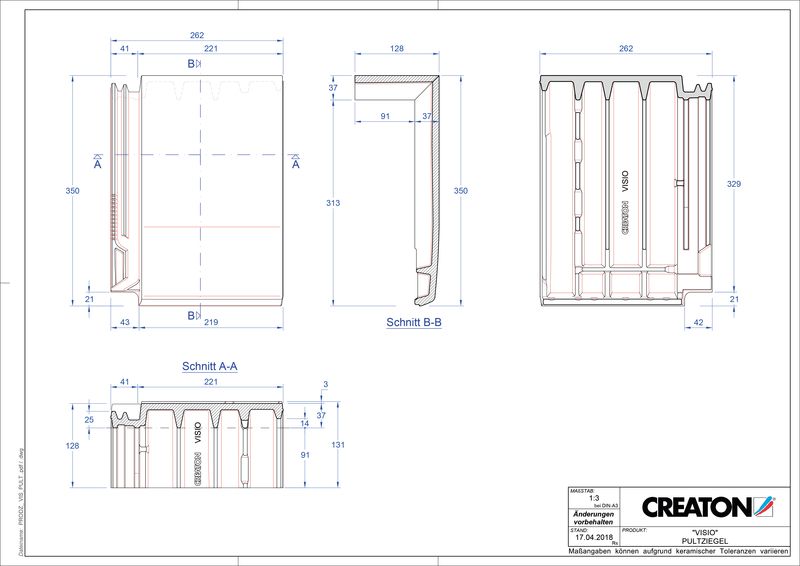 CAD файл черепиці VISIO черепиця для односхилого даху PULT