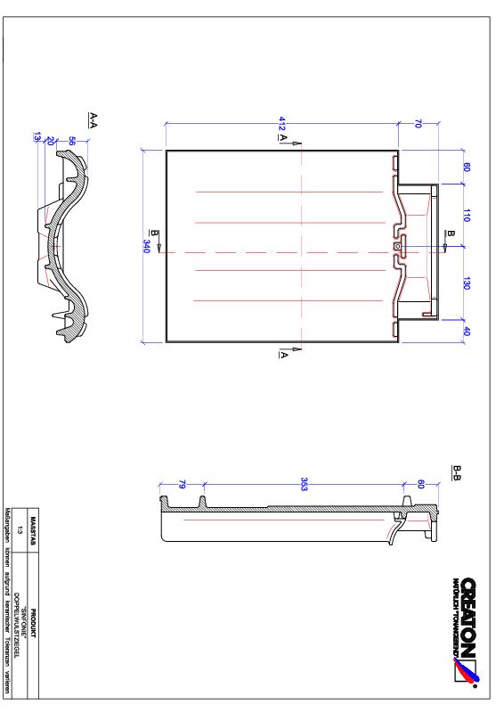 CAD файл черепиці SINFONIE двохвильова черепиця DWZ