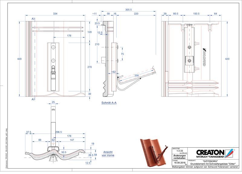 CAD файл черепиці GÖTEBORG осн. дах. Gitter