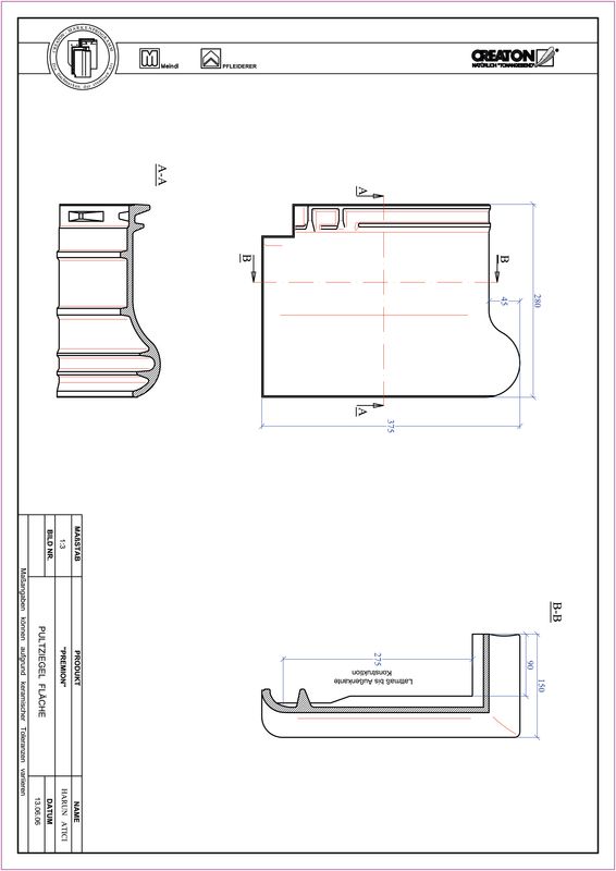 CAD файл черепиці PREMION черепиця для односхилого даху PULT