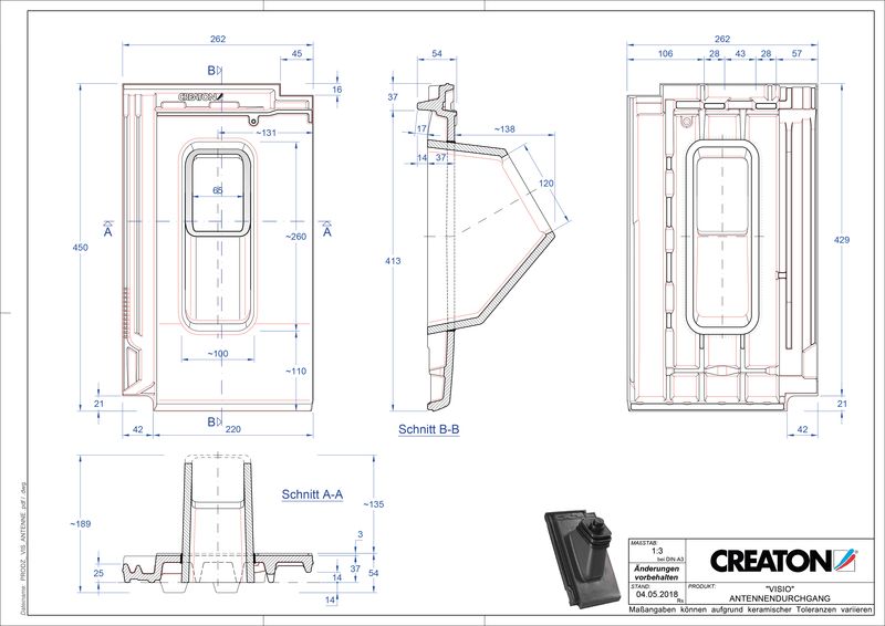 CAD файл черепиці VISIO антенна черепиця ANTENNE