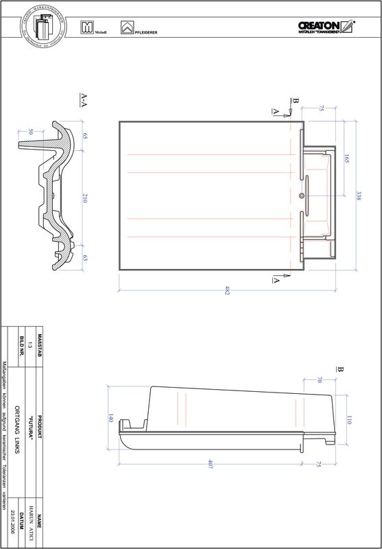 CAD файл черепиці FUTURA черепиця бічна ліва OGL