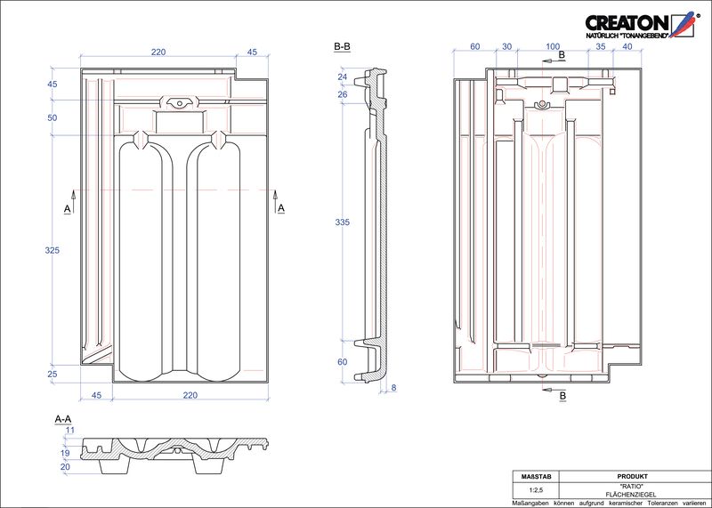 CAD файл черепиці RATIO покрівельна черепиця FLA