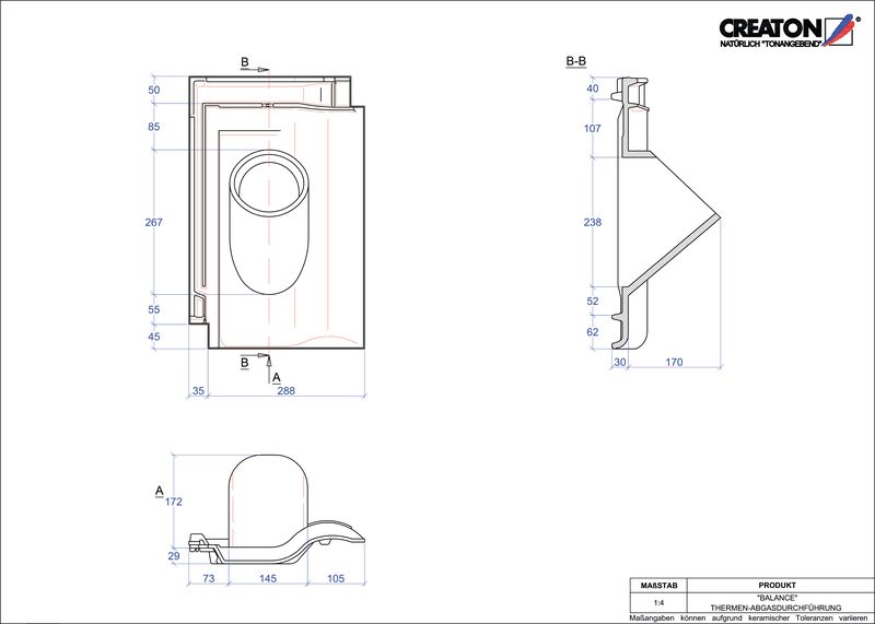 CAD файл черепиці BALANCE наскрізна черепиця для газових димоходів THERME