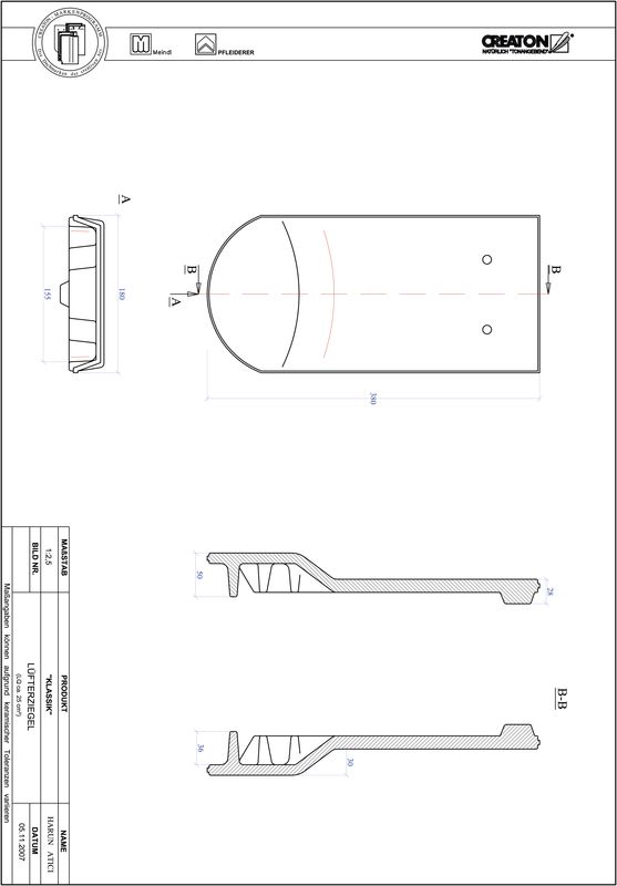 CAD файл черепиці KLASSIK напівкругла форма RUND-LUEFTZ