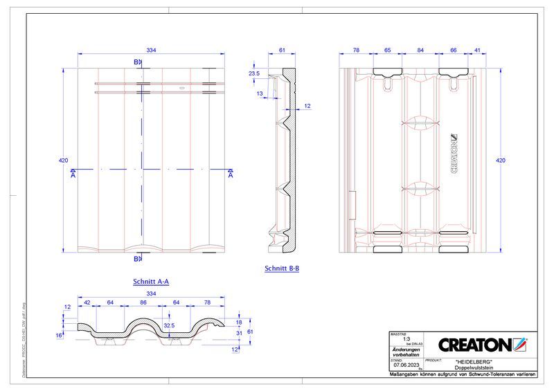 Produkt CAD-Datei HEIDELBERG Doppelwulststein Doppelwulststein