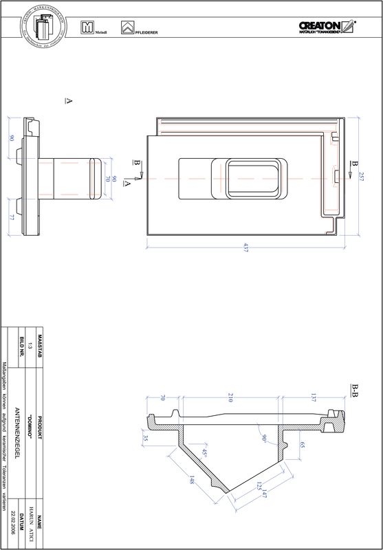 CAD файл черепиці DOMINO антенна черепиця ANTENNE