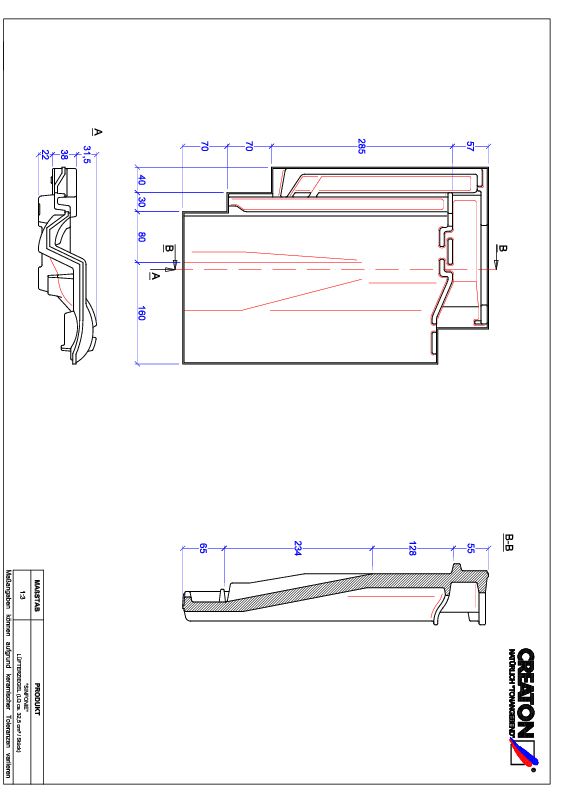 CAD файл черепиці SINFONIE вентиляційна черепиця LUEFTZ