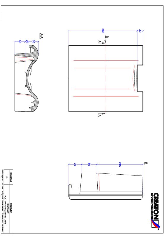 CAD файл черепиці SINFONIE черепиця бічна ліва для односхилого даху PULTOGL