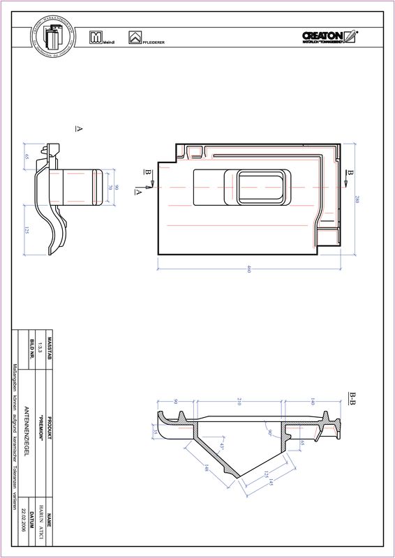 CAD файл черепиці PREMION антенна черепиця ANTENNE