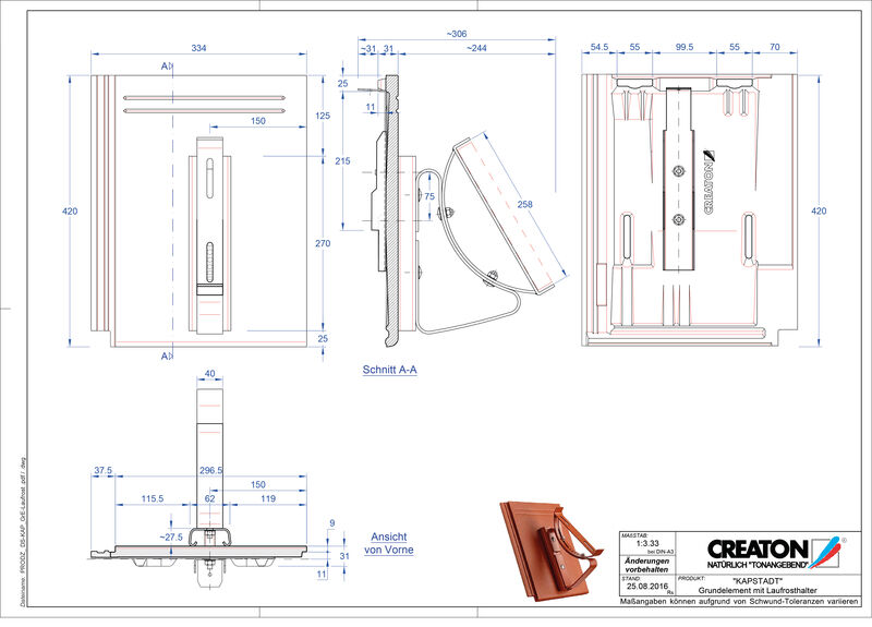 CAD файл черепиці KAPSTADT осн. дах. Laufrost