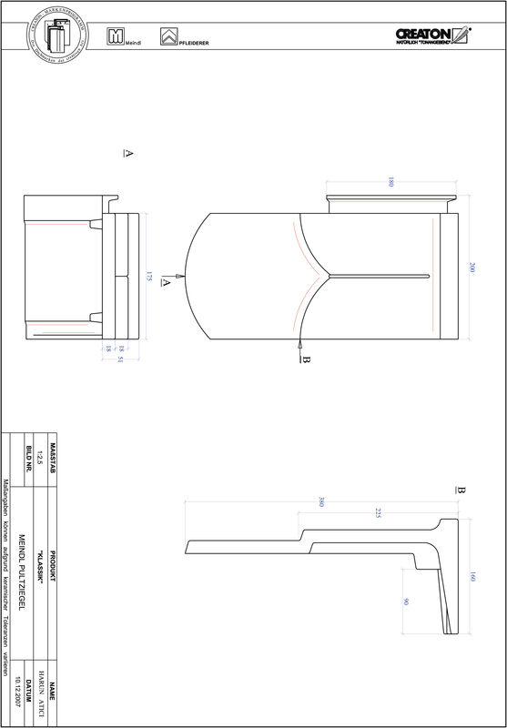 CAD файл черепиці KLASSIK напівкругла форма RUND-PULT